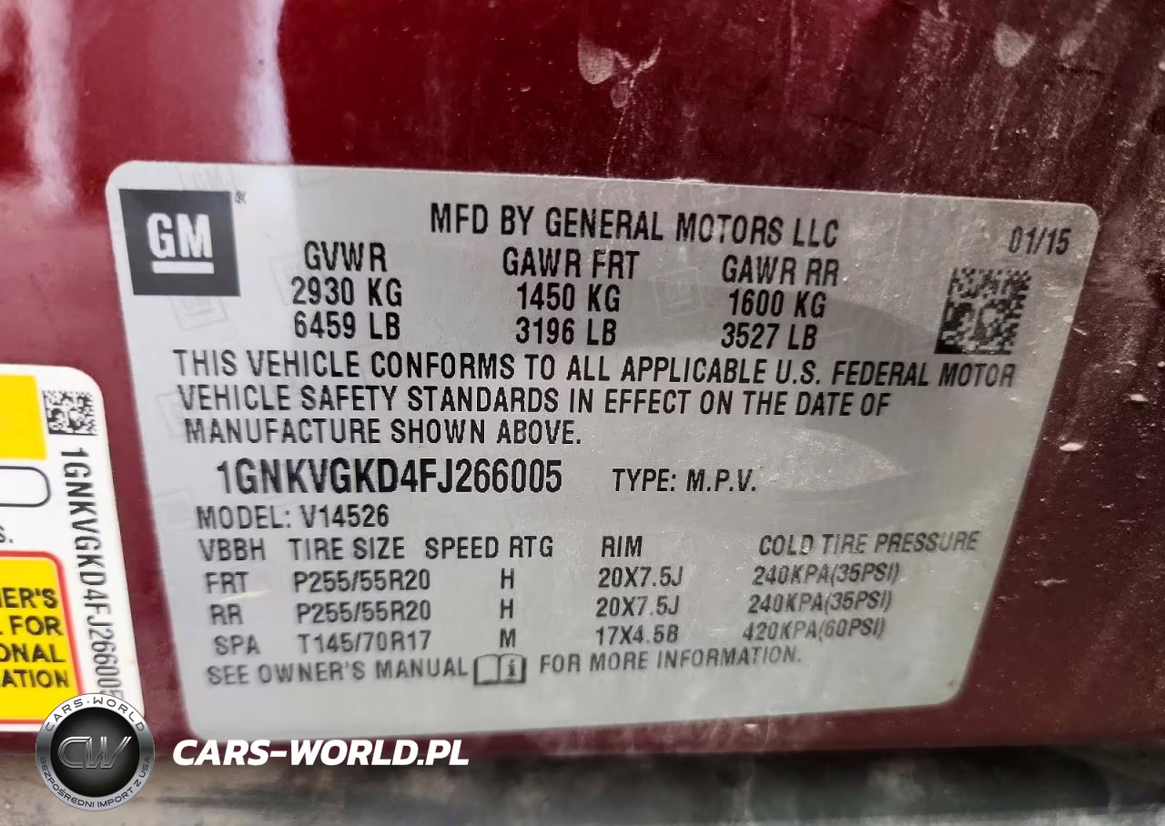 2015 Chevrolet Traverse Lt VIN:1GNKVGKD4FJ266005 - 13