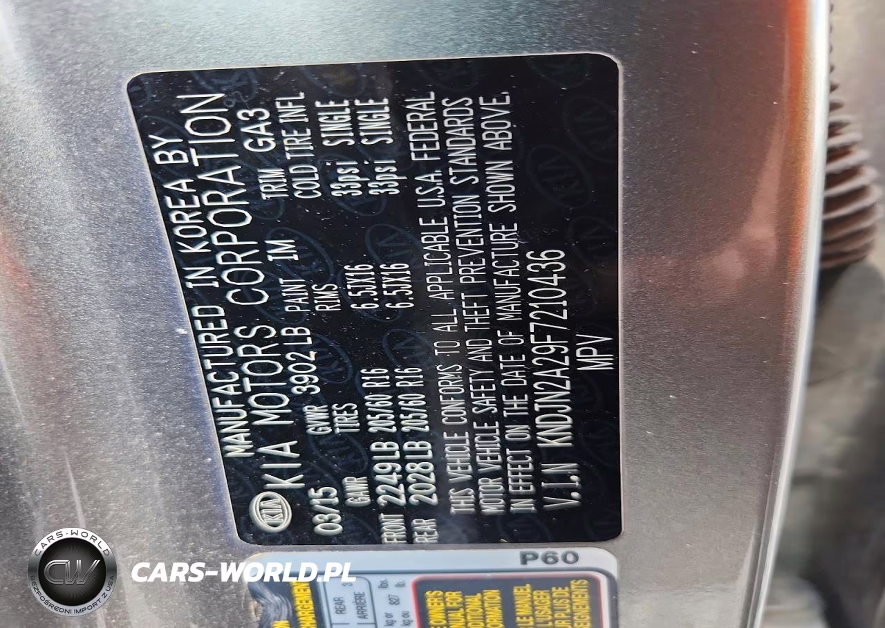 2015 Kia Soul Base VIN:KNDJN2A29F7210436 - 12