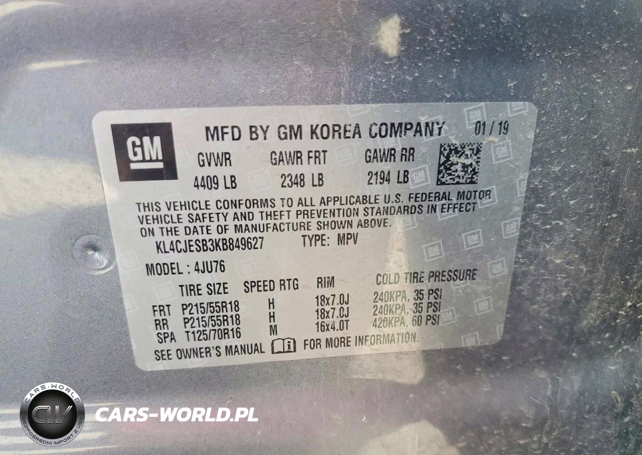 2019 Buick Encore Preferred VIN:KL4CJESB3KB849627 - 12