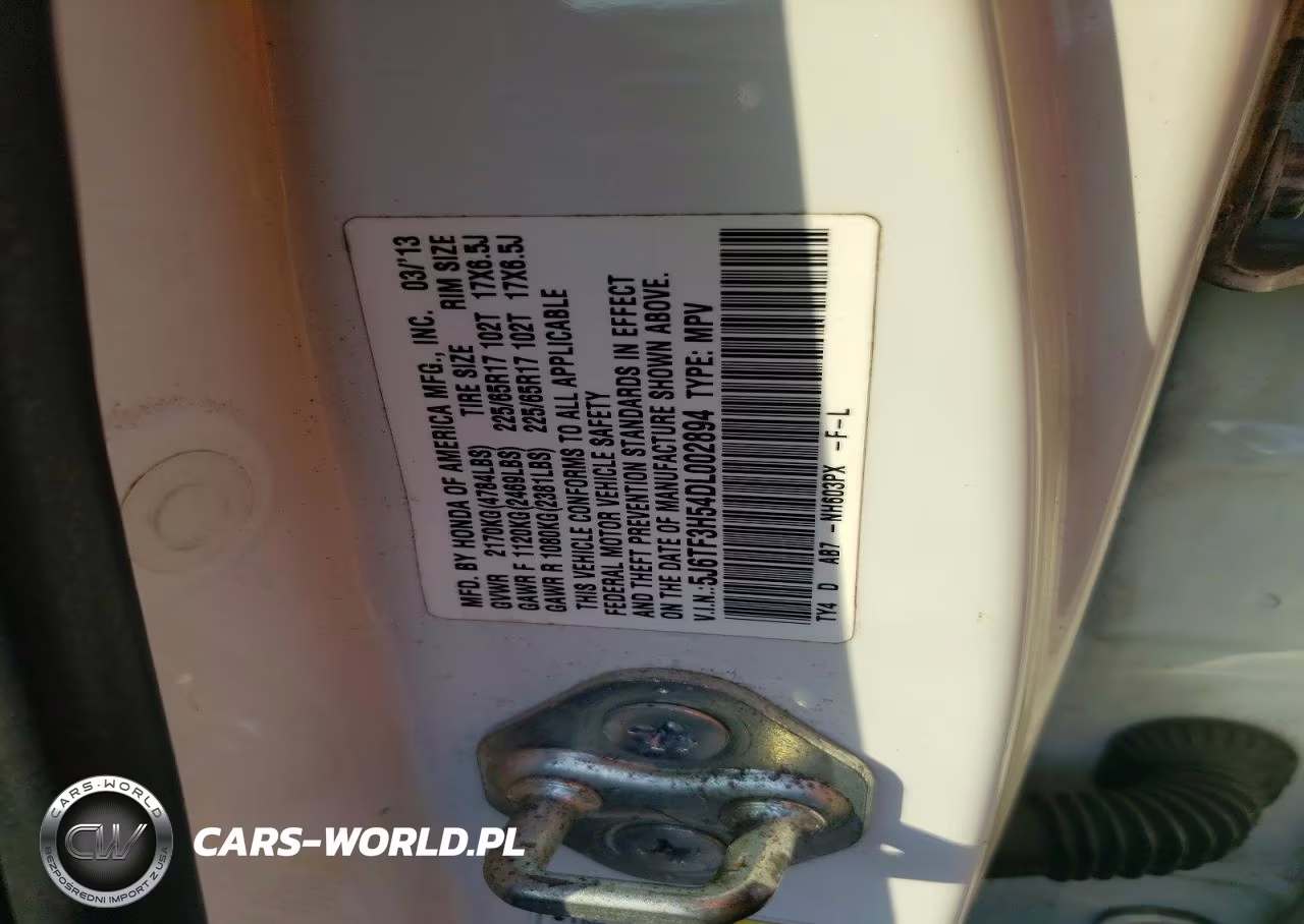 2013 Honda Crosstour Exl VIN:5J6TF3H54DL002894 - 12