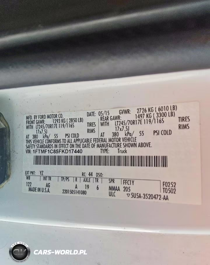 2015 Ford F150 VIN:1FTMF1C85FKD17440 - 13