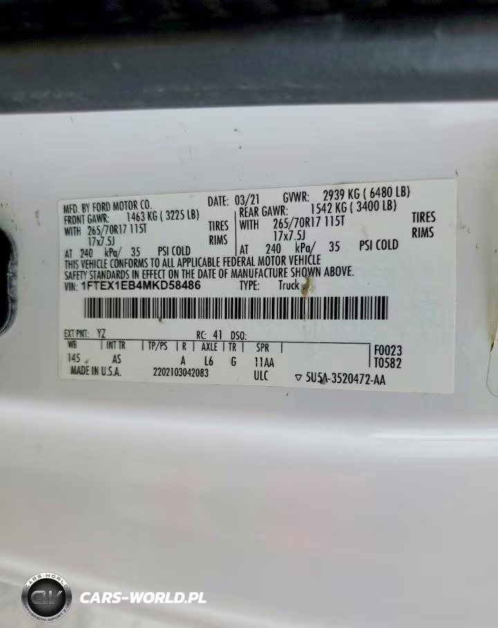 2021 Ford F150 Super Cab VIN:1FTEX1EB4MKD58486 - 12