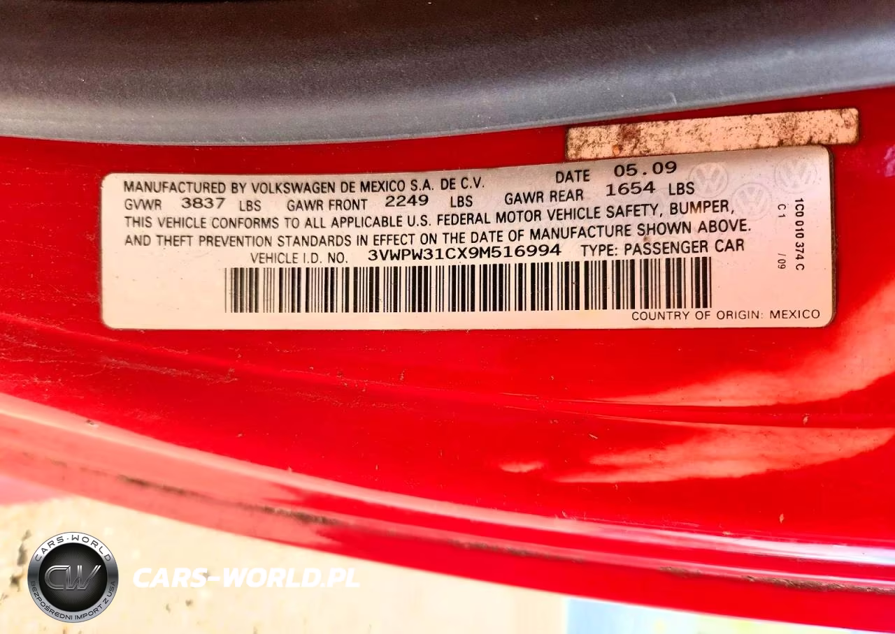 2009 Volkswagen New Beetle S VIN:3VWPW31CX9M516994 - 12
