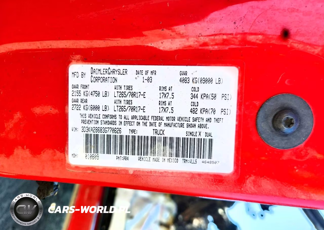 2003 Dodge Ram 2500 St VIN:3D3KA28683G770626 - 12