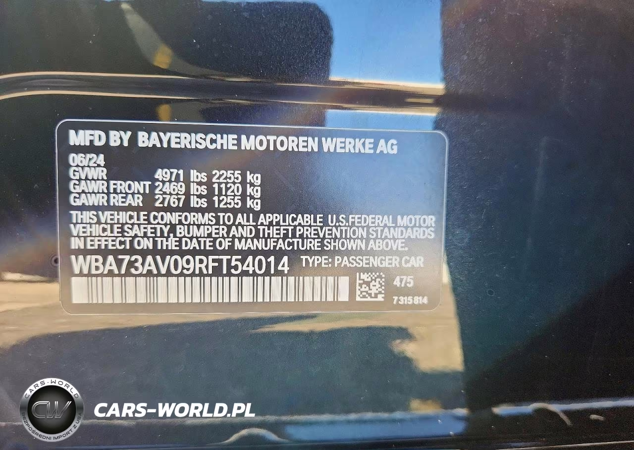 2024 BMW 430Xi Gran Coupe VIN:WBA73AV09RFT54014 - 12