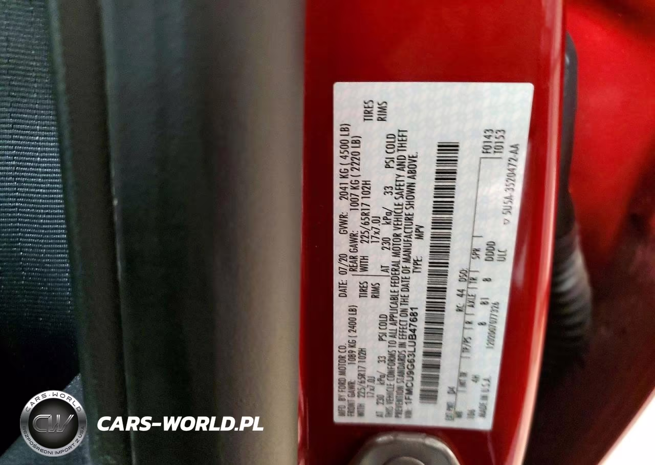 2020 Ford Escape Se VIN:1FMCU9G63LUB47681 - 13