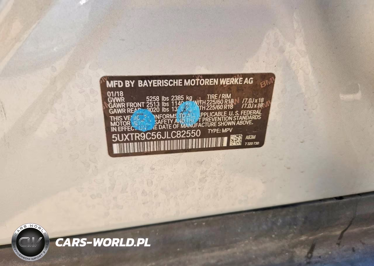 2018 BMW X3 xDrive30I VIN:5UXTR9C56JLC82550 - 14