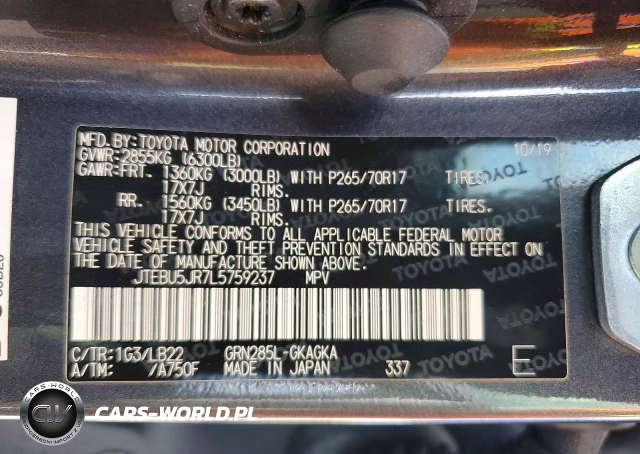 2020 Toyota 4Runner Sr5 Premium VIN:JTEBU5JR7L5759237 - 13