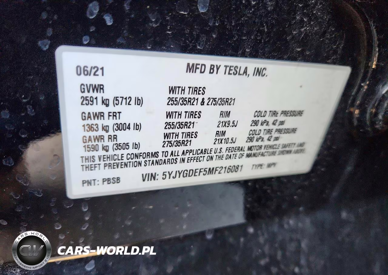 2021 Tesla Model Y VIN:5YJYGDEF5MF216081 - 13