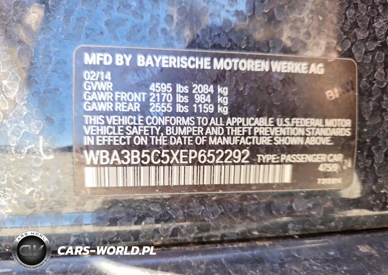 2014 BMW 328 Xi Sulev VIN:WBA3B5C5XEP652292 - 12