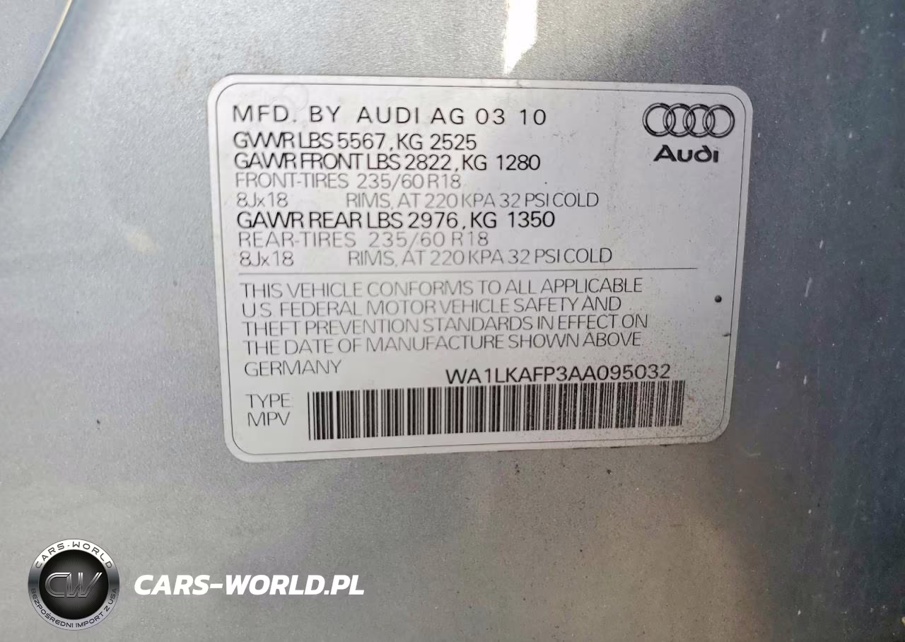 2010 Audi Q5 Premium Plus VIN:WA1LKAFP3AA095032 - 12