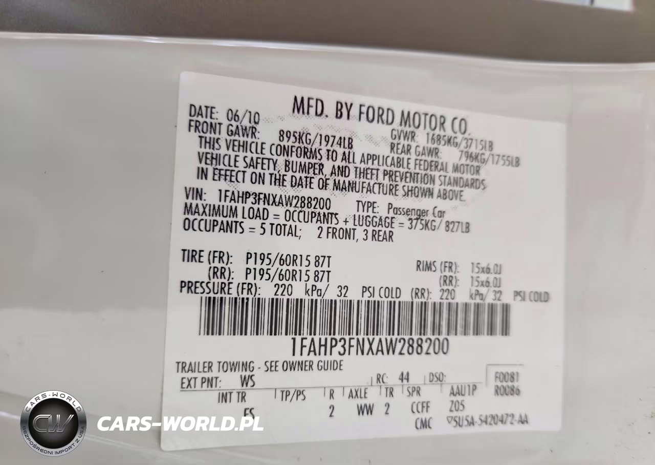 2010 Ford Focus Se VIN:1FAHP3FNXAW288200 - 12