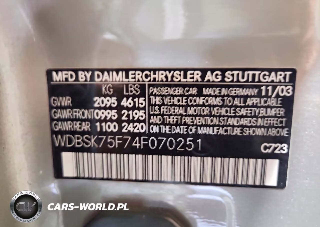 2004 Mercedes-Benz Sl 500 VIN:WDBSK75F74F070251 - 12