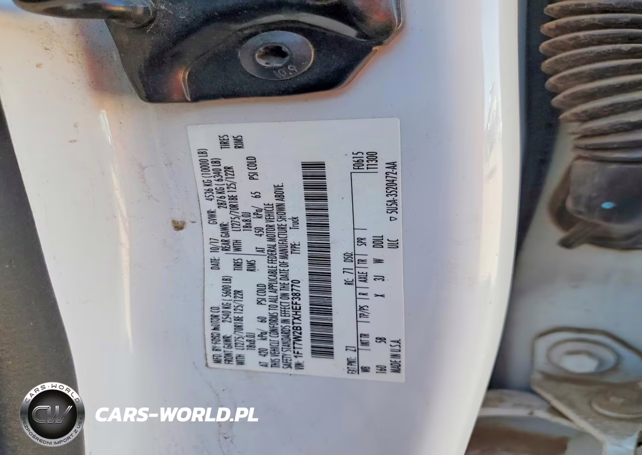 2017 Ford F250 Super Duty VIN:1FT7W2BTXHEF38770 - 12