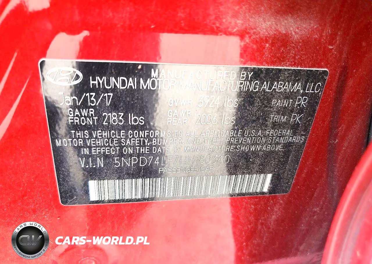 2017 Hyundai Elantra Se VIN:5NPD74LF7HH180340 - 12
