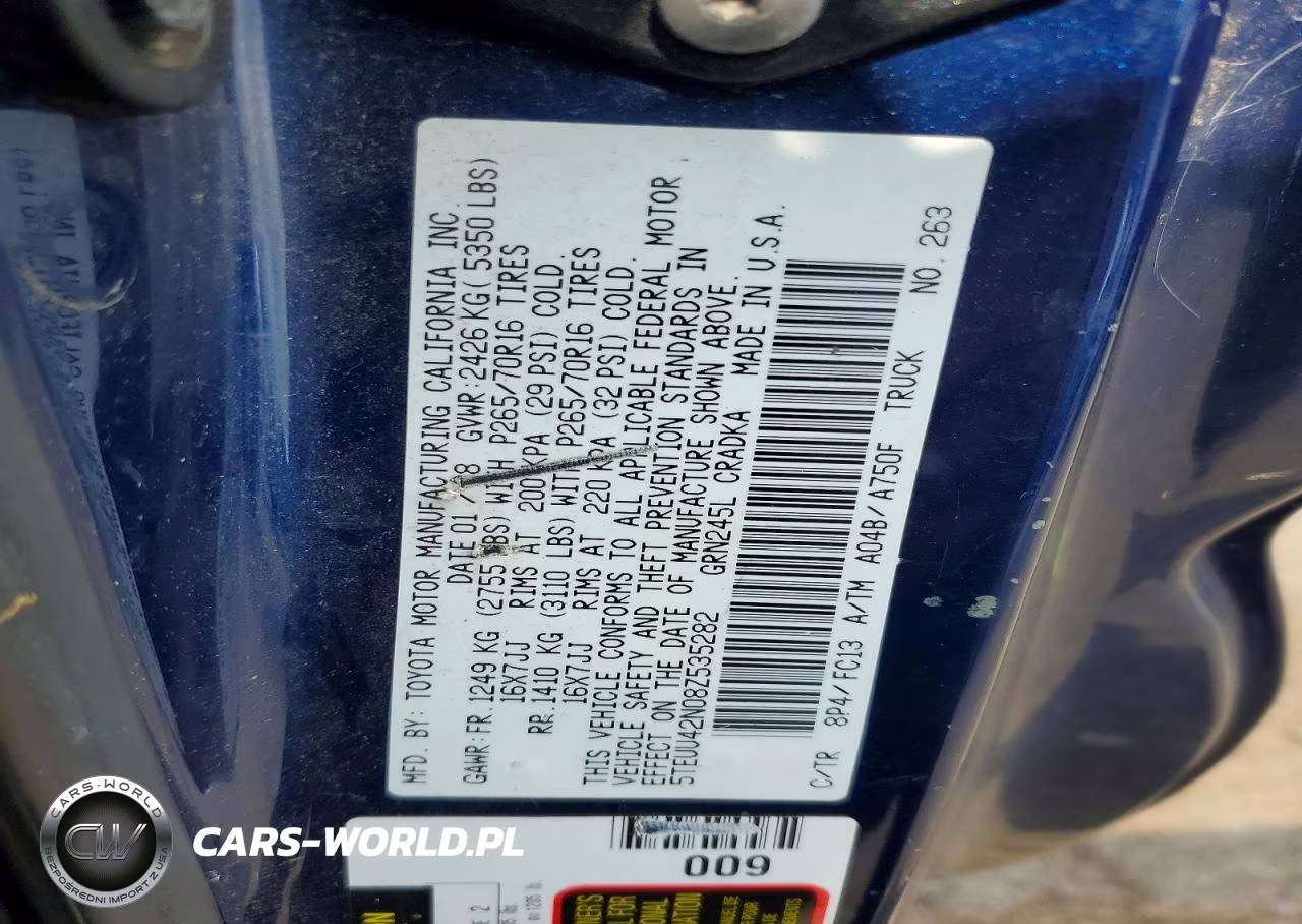 2008 Toyota Tacoma V6 VIN:5TEUU42N08Z535282 - 12