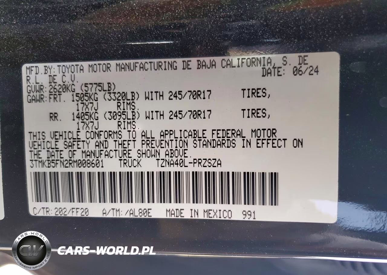 2024 Toyota Tacoma Sr5 VIN:3TMKB5FN2RM008601 - 13