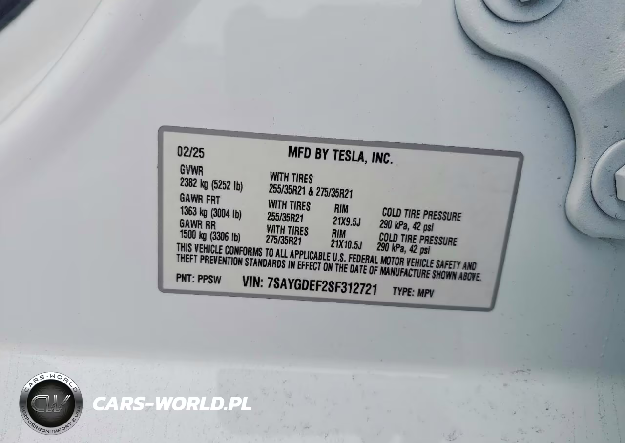 2025 Tesla Model Y VIN:7SAYGDEF2SF312721 - 12