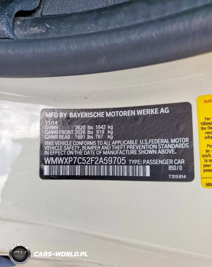 2015 Mini Cooper S VIN:WMWXP7C52F2A59705 - 12