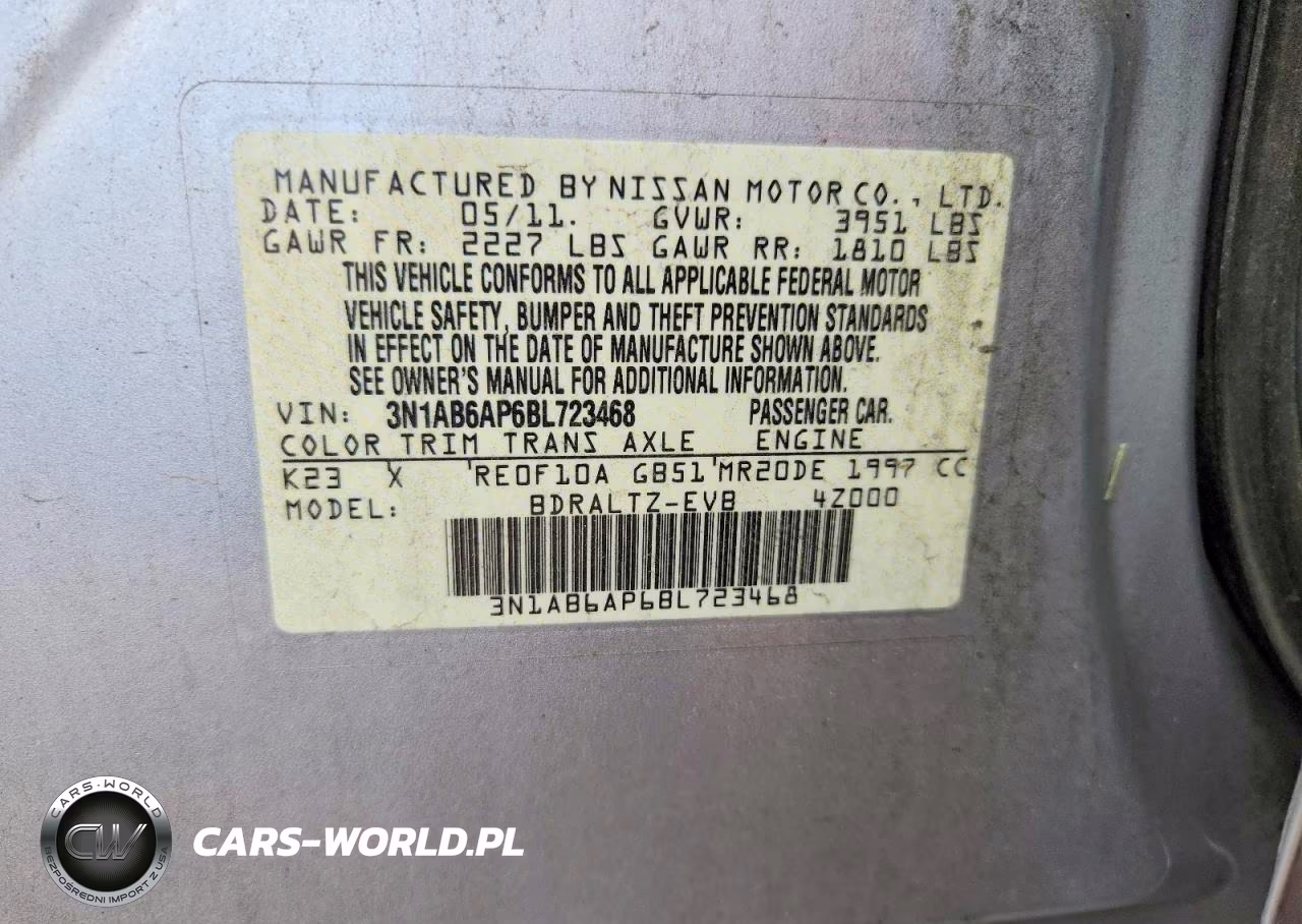 2011 Nissan Sentra 2.0 VIN:3N1AB6AP6BL723468 - 12