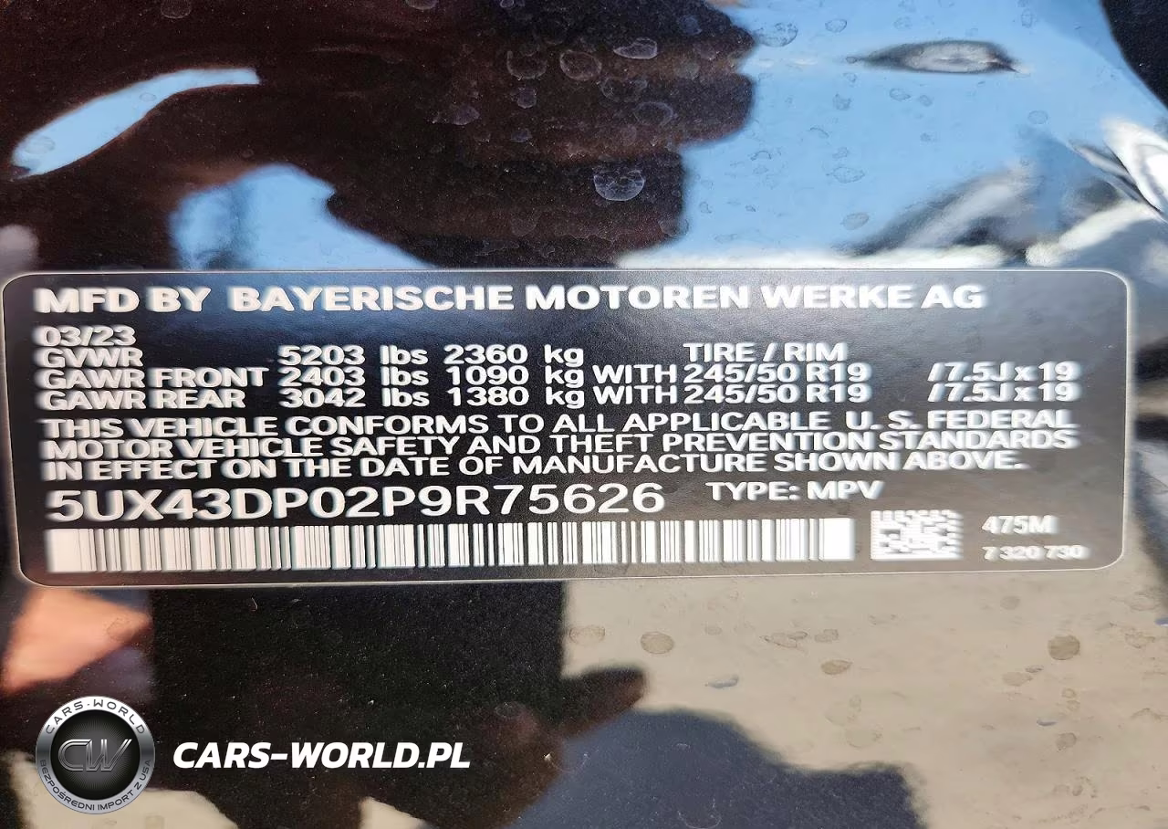 2023 BMW X3 Sdrive30I VIN:5UX43DP02P9R75626 - 13