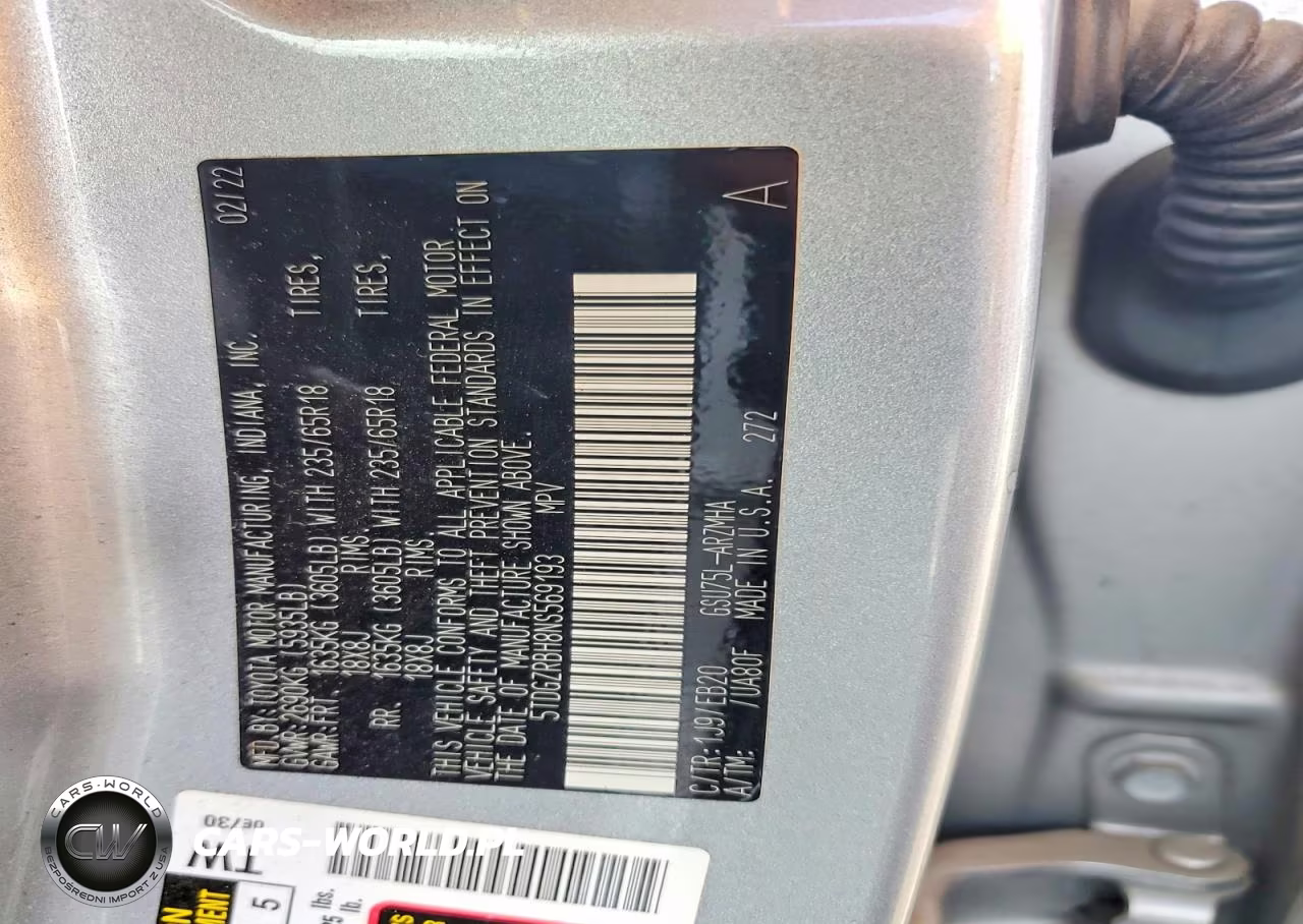 2022 Toyota Highlander Xle VIN:5TDGZRBH8NS569193 - 13