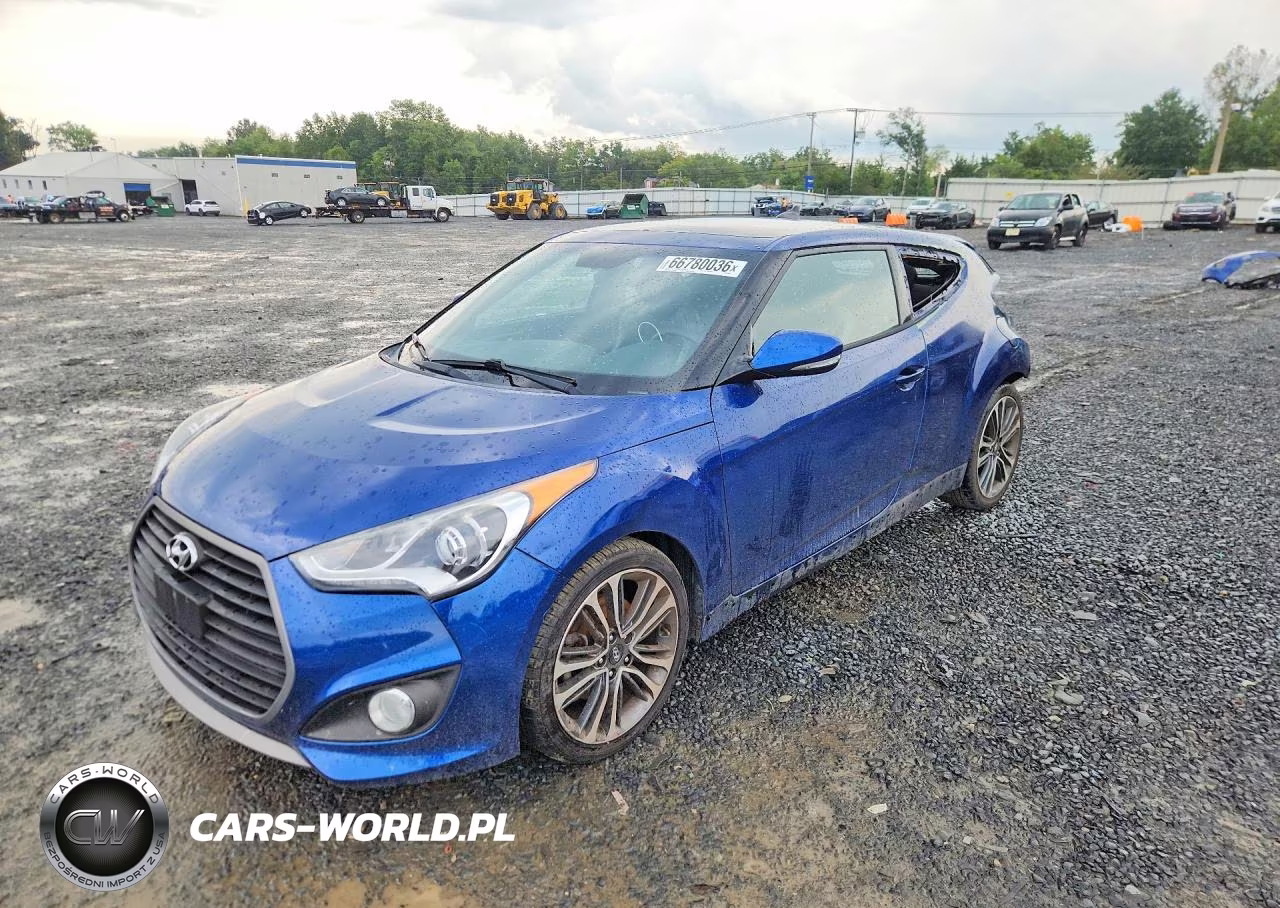 2016 Hyundai Veloster Turbo VIN:KMHTC6AE4GU302083 - 1