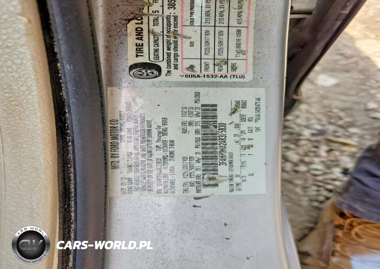 2010 Ford Fusion Se VIN:3FAHP0HA2AR375830 - 12
