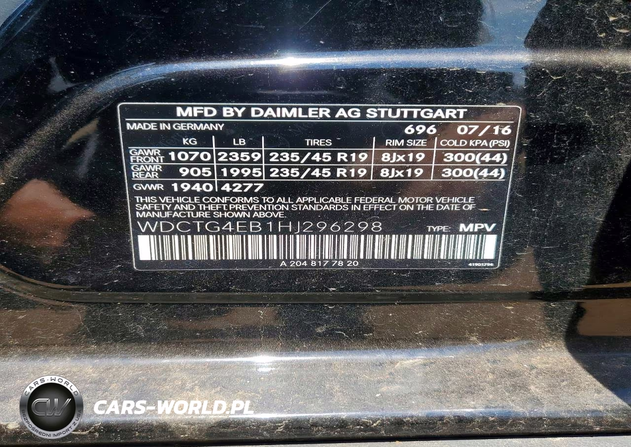 2017 Mercedes-Benz Gla 250 VIN:WDCTG4EB1HJ296298 - 12