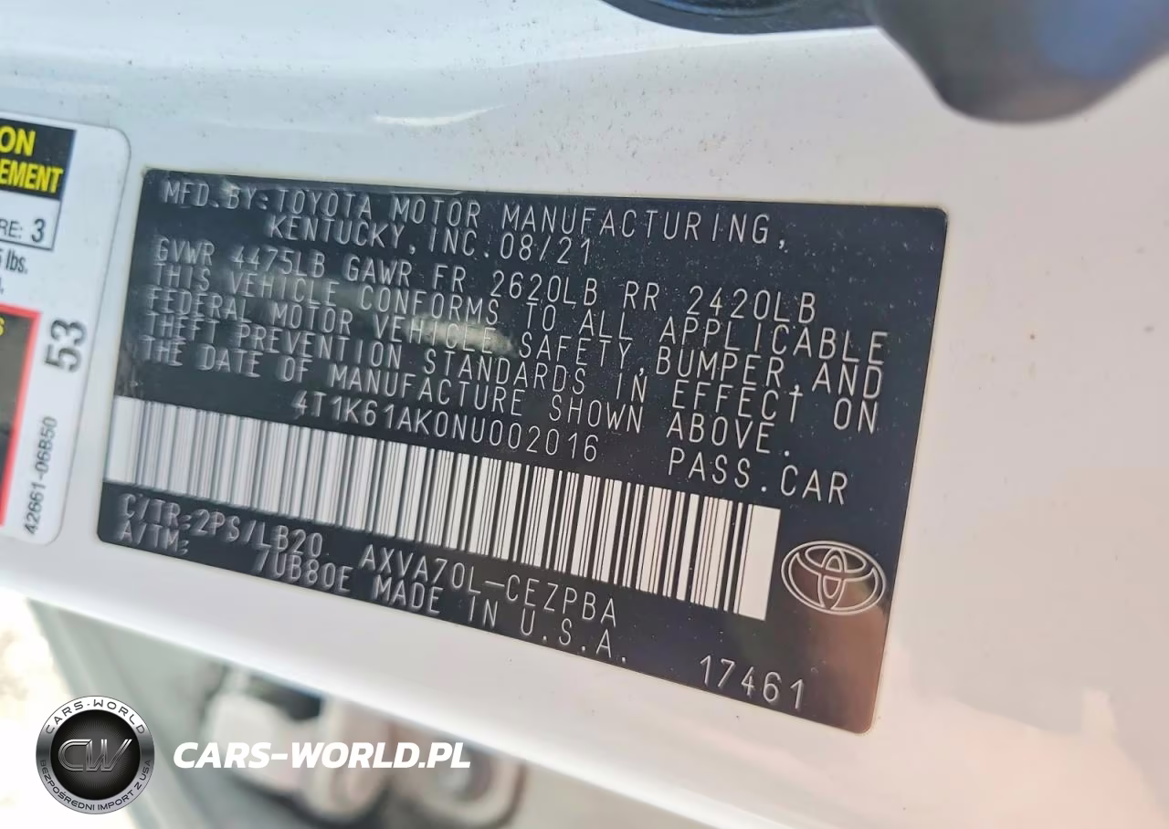 2022 Toyota Camry Xse VIN:4T1K61AK0NU002016 - 12