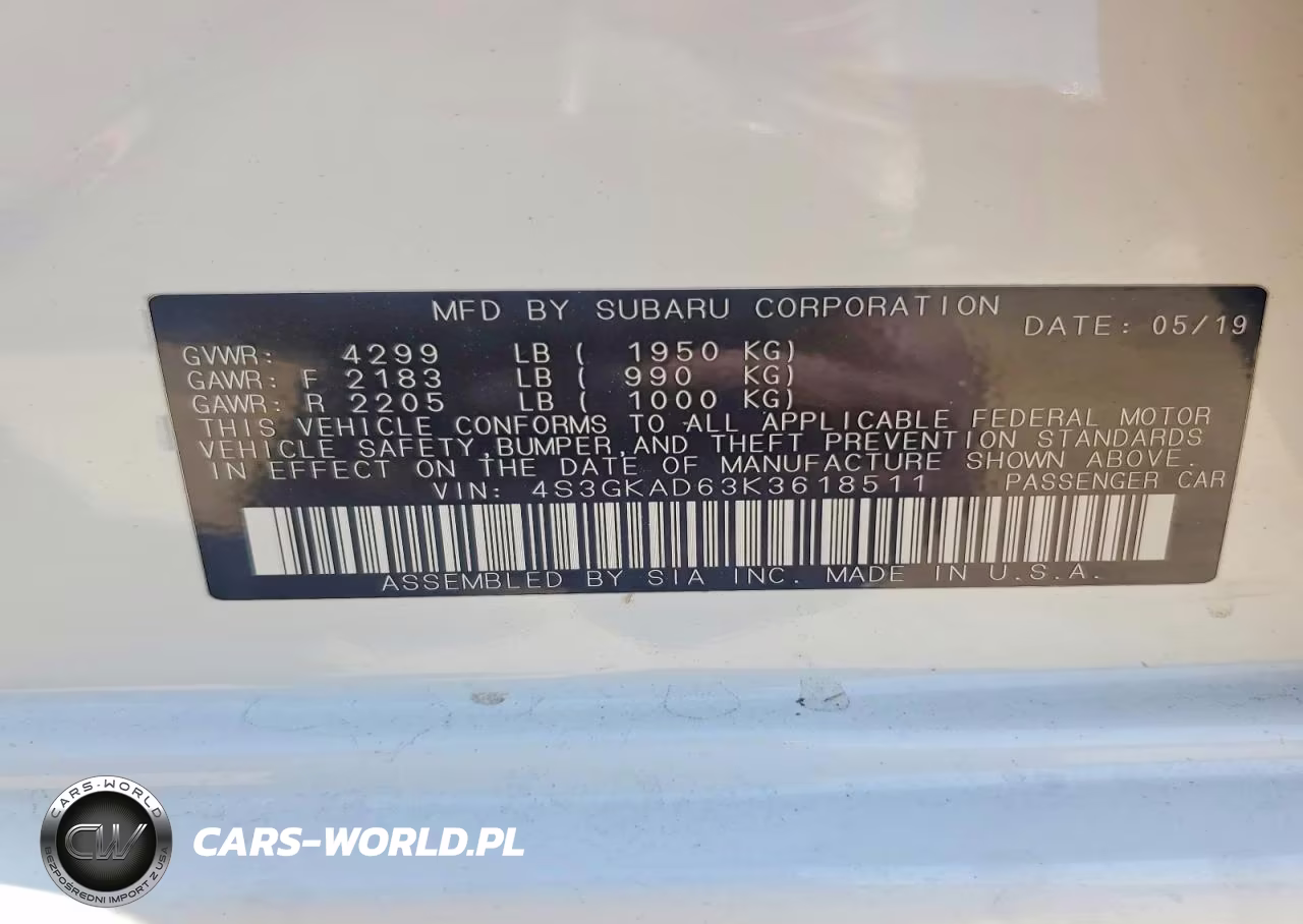 2019 Subaru Impreza Premium VIN:4S3GKAD63K3618511 - 12
