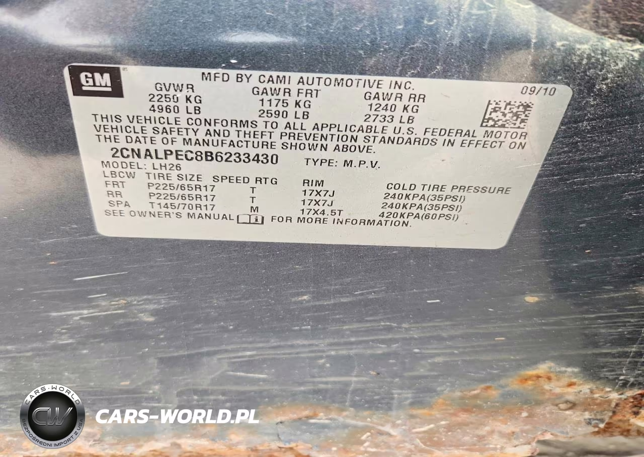 2011 Chevrolet Equinox Lt VIN:2CNALPEC8B6233430 - 13