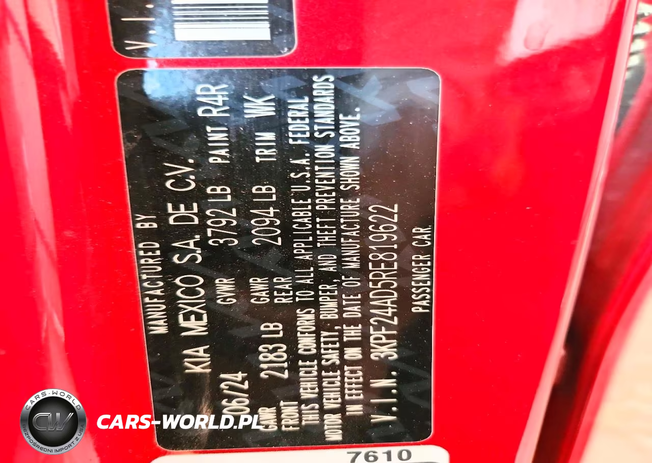 2024 Kia Forte Lxs VIN:3KPF24AD5RE819622 - 13