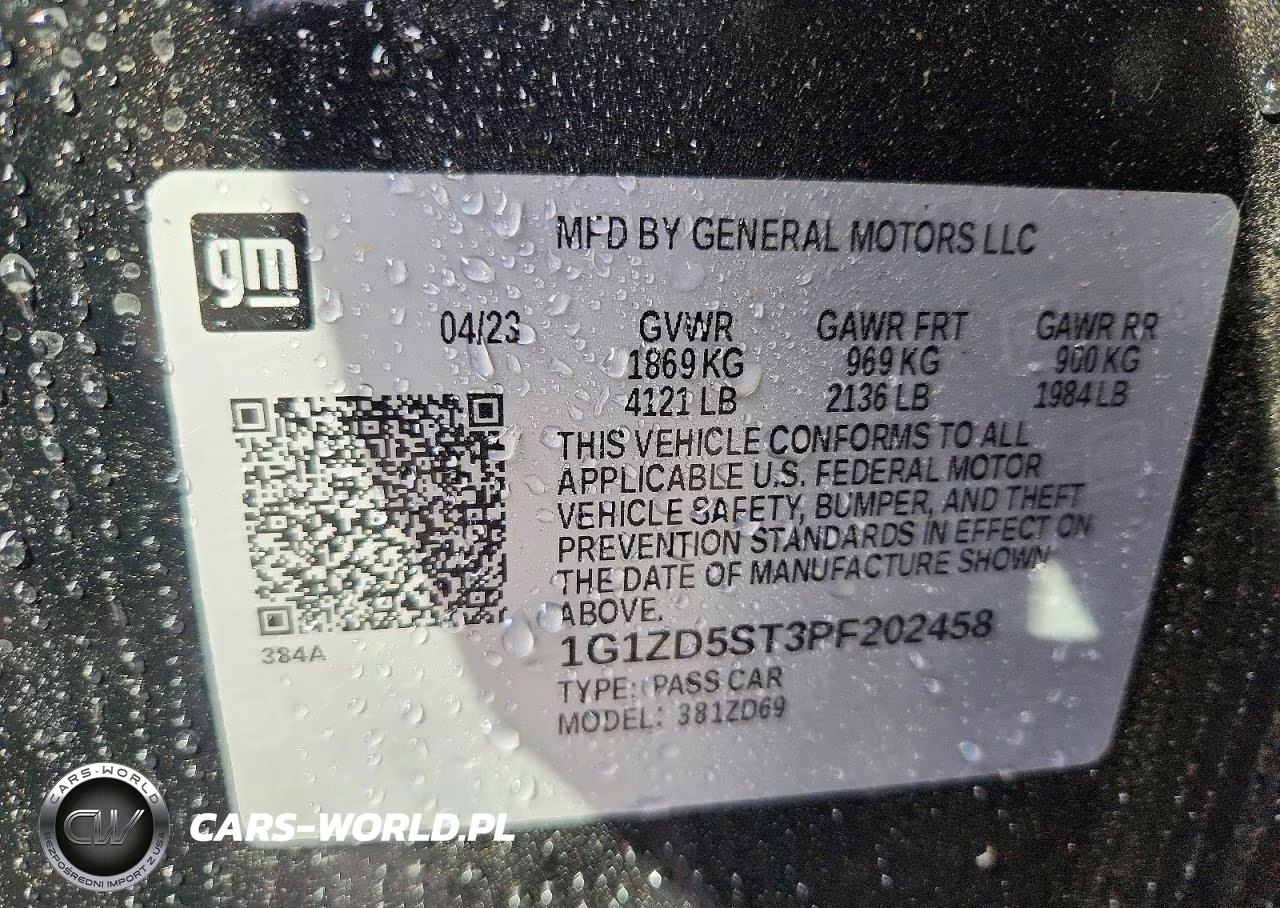 2023 Chevrolet Malibu Lt VIN:1G1ZD5ST3PF202458 - 12