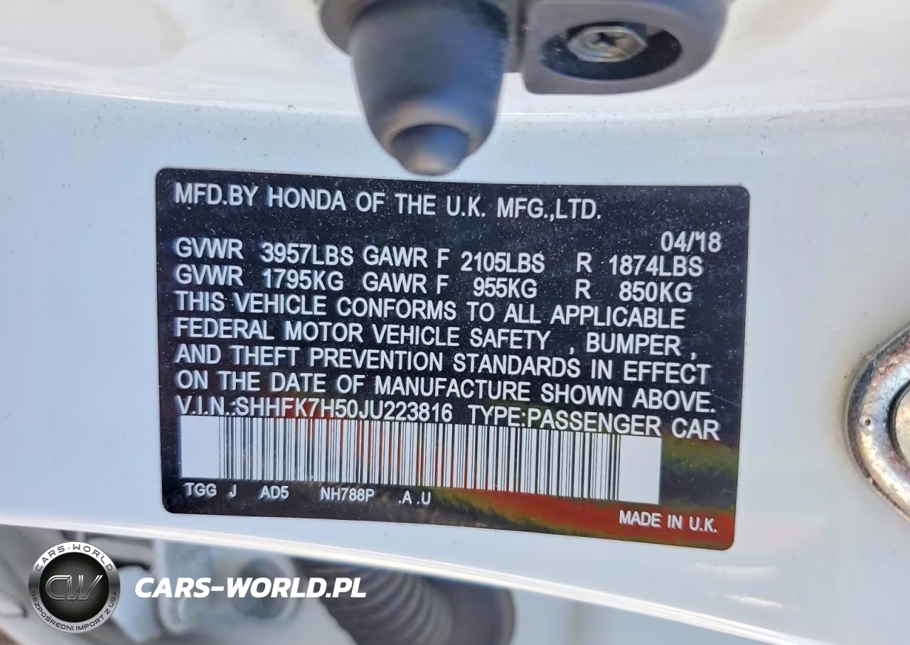 2018 Honda Civic Ex VIN:SHHFK7H50JU223816 - 13