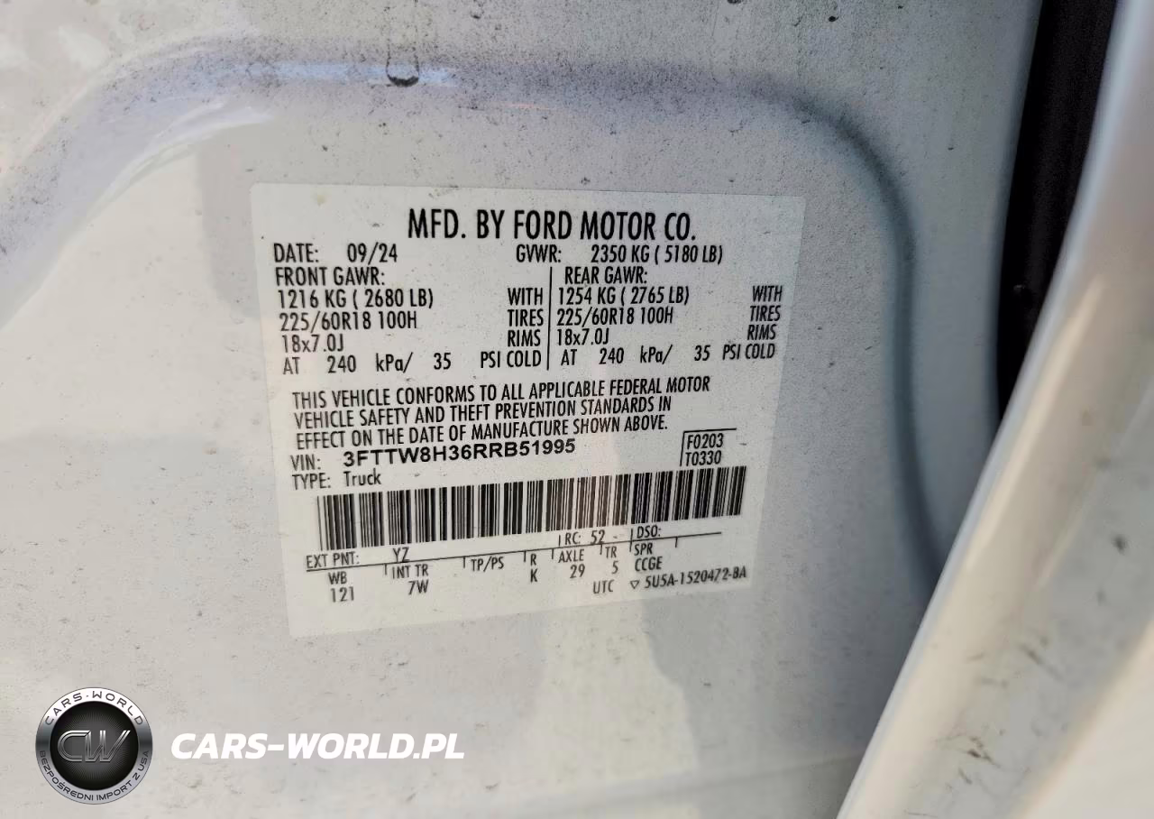 2024 Ford Maverick Xlt VIN:3FTTW8H36RRB51995 - 12