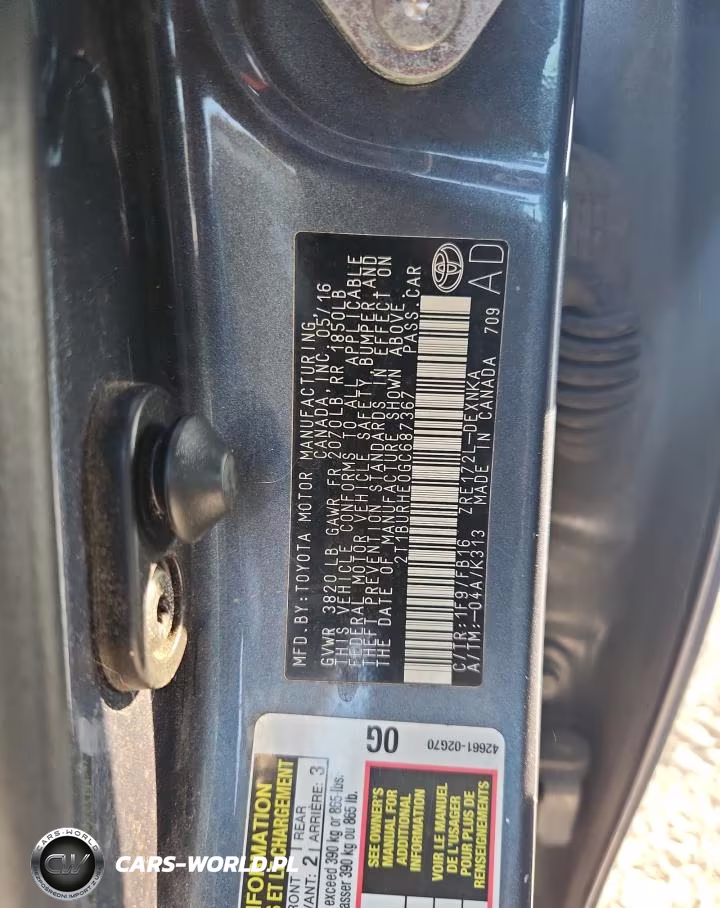2016 Toyota Corolla Le VIN:2T1BURHE0GC687367 - 12