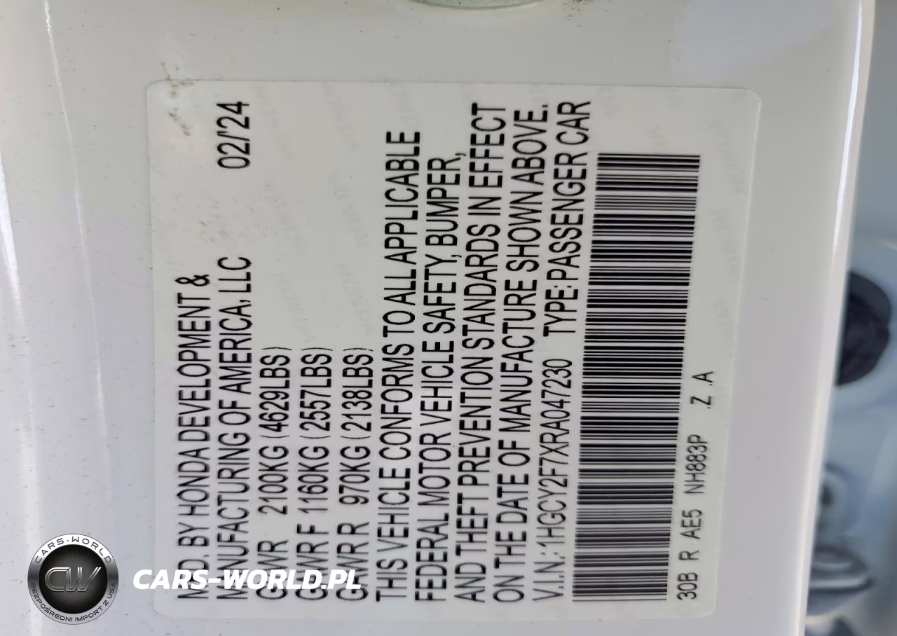 2024 Honda Accord Hybrid Sport-L VIN:1HGCY2F7XRA047230 - 12