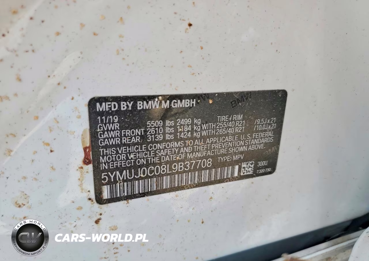 2020 BMW X4 M Competition VIN:5YMUJ0C08L9B37708 - 12