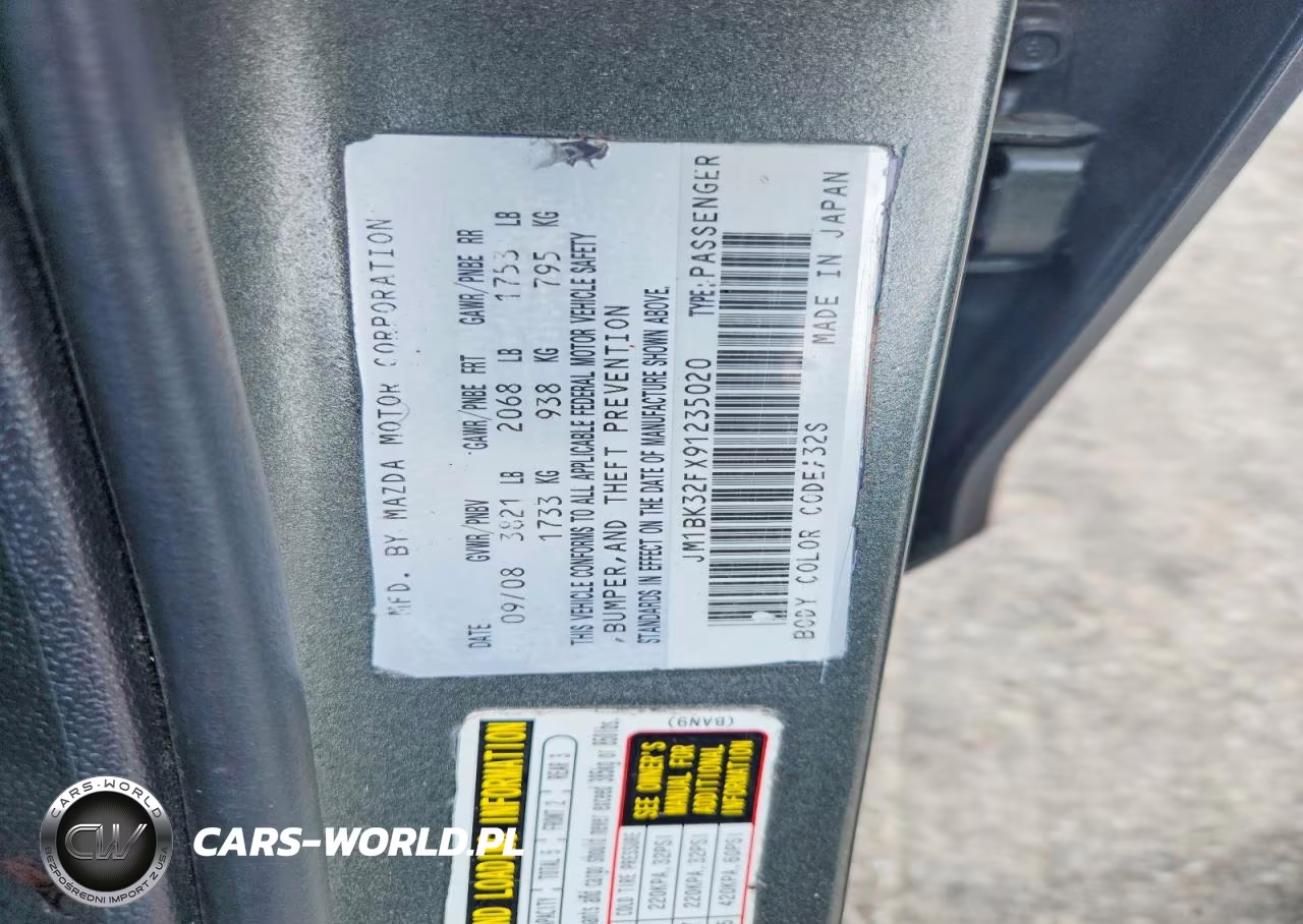 2009 Mazda 3 I VIN:JM1BK32FX91235020 - 12