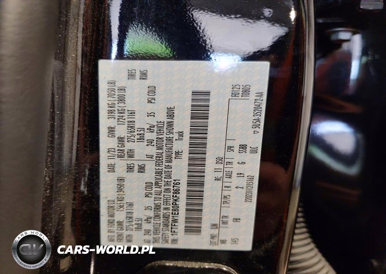 2023 Ford F150 Supercrew VIN:1FTFW1E80PKF86761 - 12