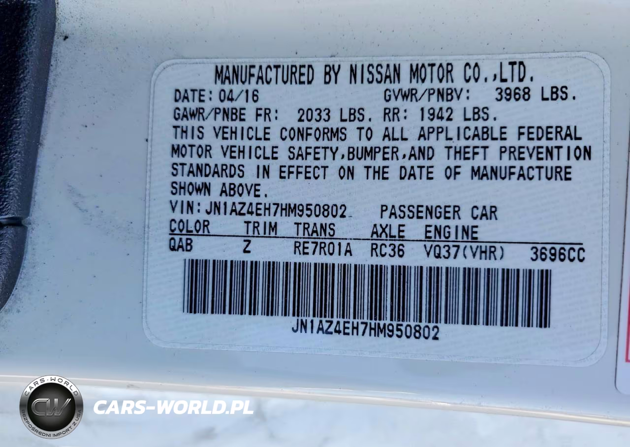 2017 Nissan 370Z Nismo Tech VIN:JN1AZ4EH7HM950802 - 12