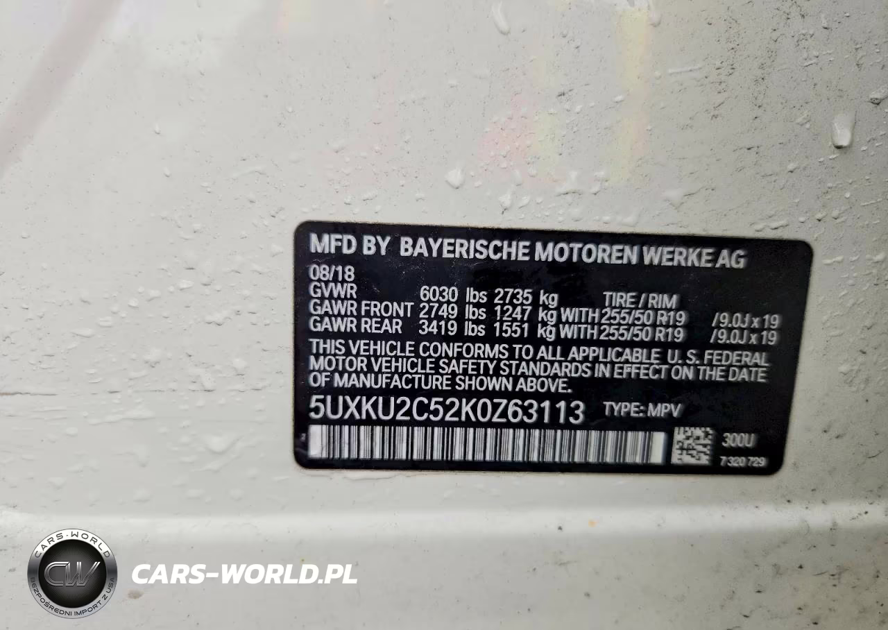 2019 BMW X6 xDrive35I VIN:5UXKU2C52K0Z63113 - 14