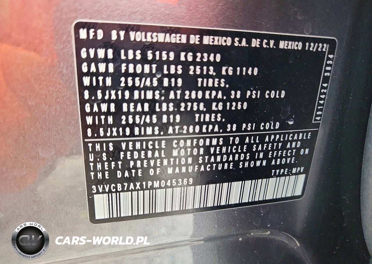 2023 Volkswagen Tiguan Se R-Line Black VIN:3VVCB7AX1PM045369 - 13