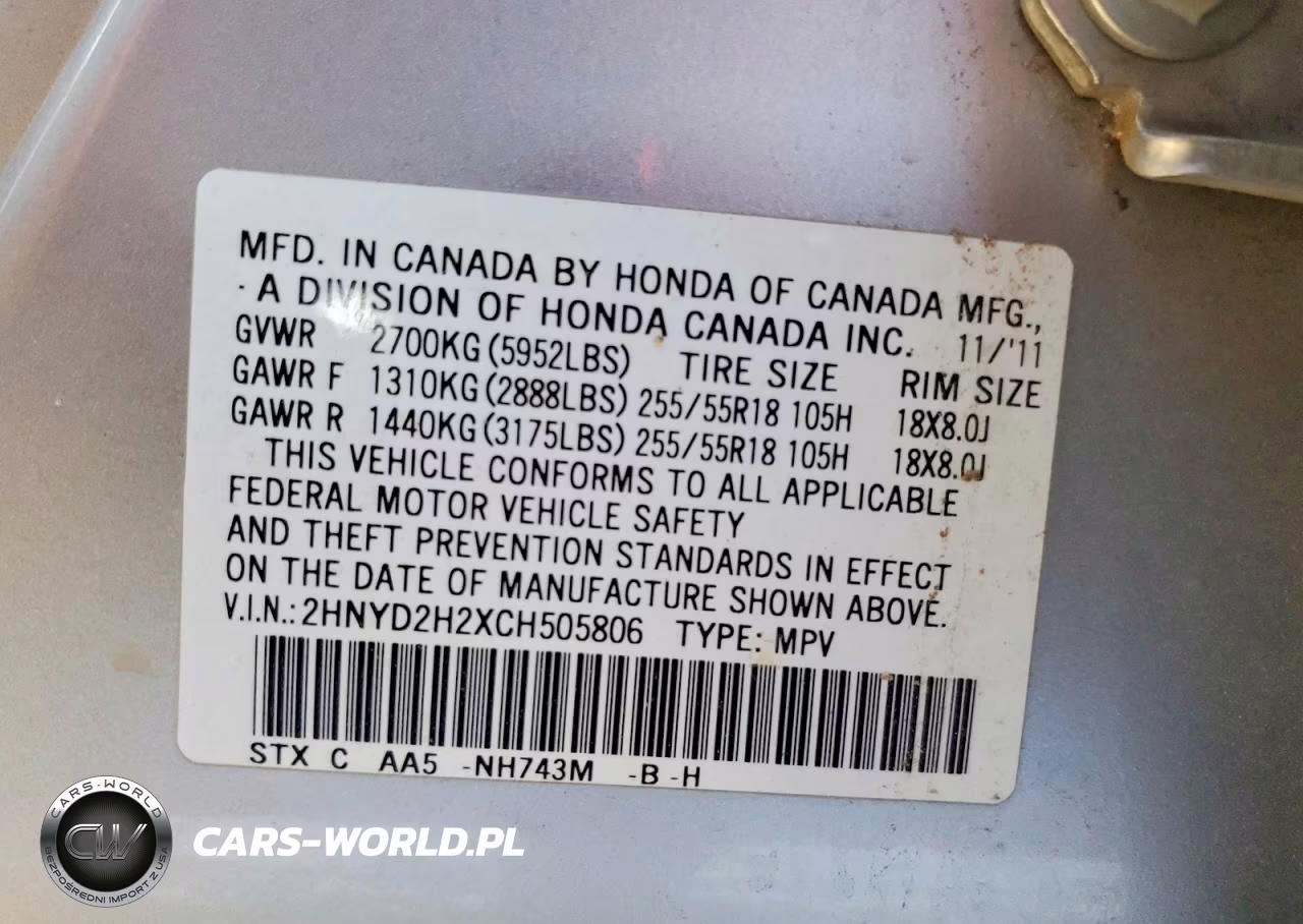 2012 Acura Mdx VIN:2HNYD2H2XCH505806 - 13