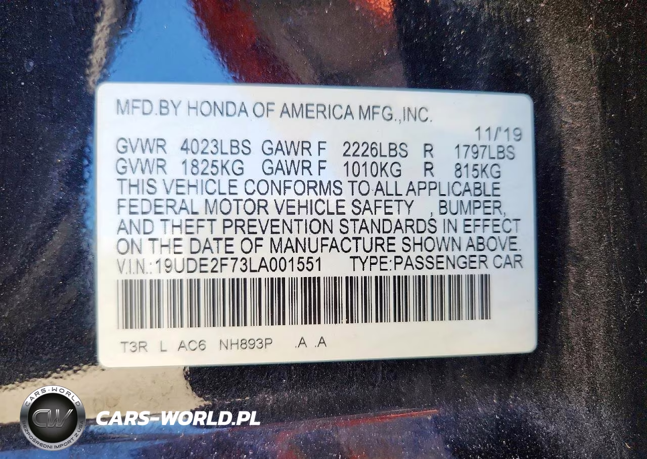 2020 Acura Ilx Premium VIN:19UDE2F73LA001551 - 13