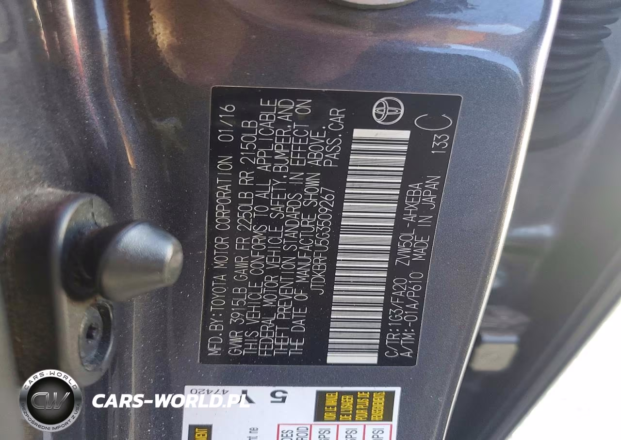 2016 Toyota Prius Two VIN:JTDKBRFU5G3509267 - 12