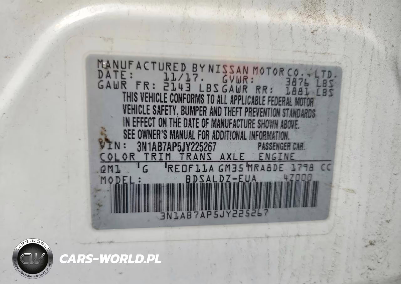 2018 Nissan Sentra Sv VIN:3N1AB7AP5JY225267 - 12