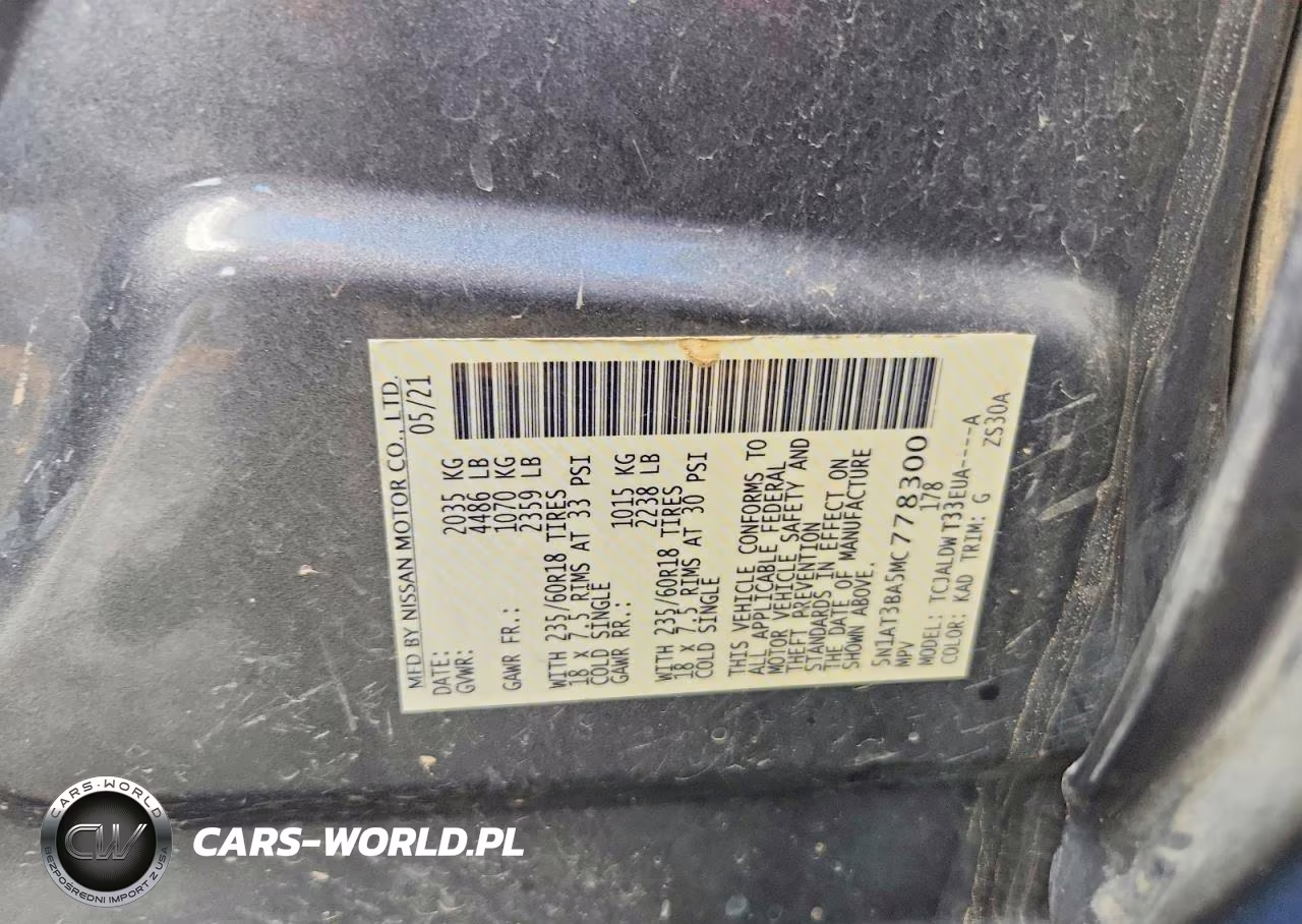 2021 Nissan Rogue Sv VIN:5N1AT3BA5MC778300 - 14