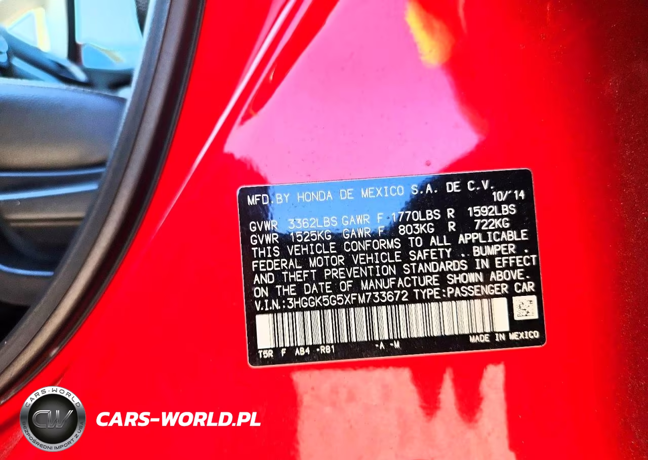 2015 Honda Fit Lx VIN:3HGGK5G5XFM733672 - 12